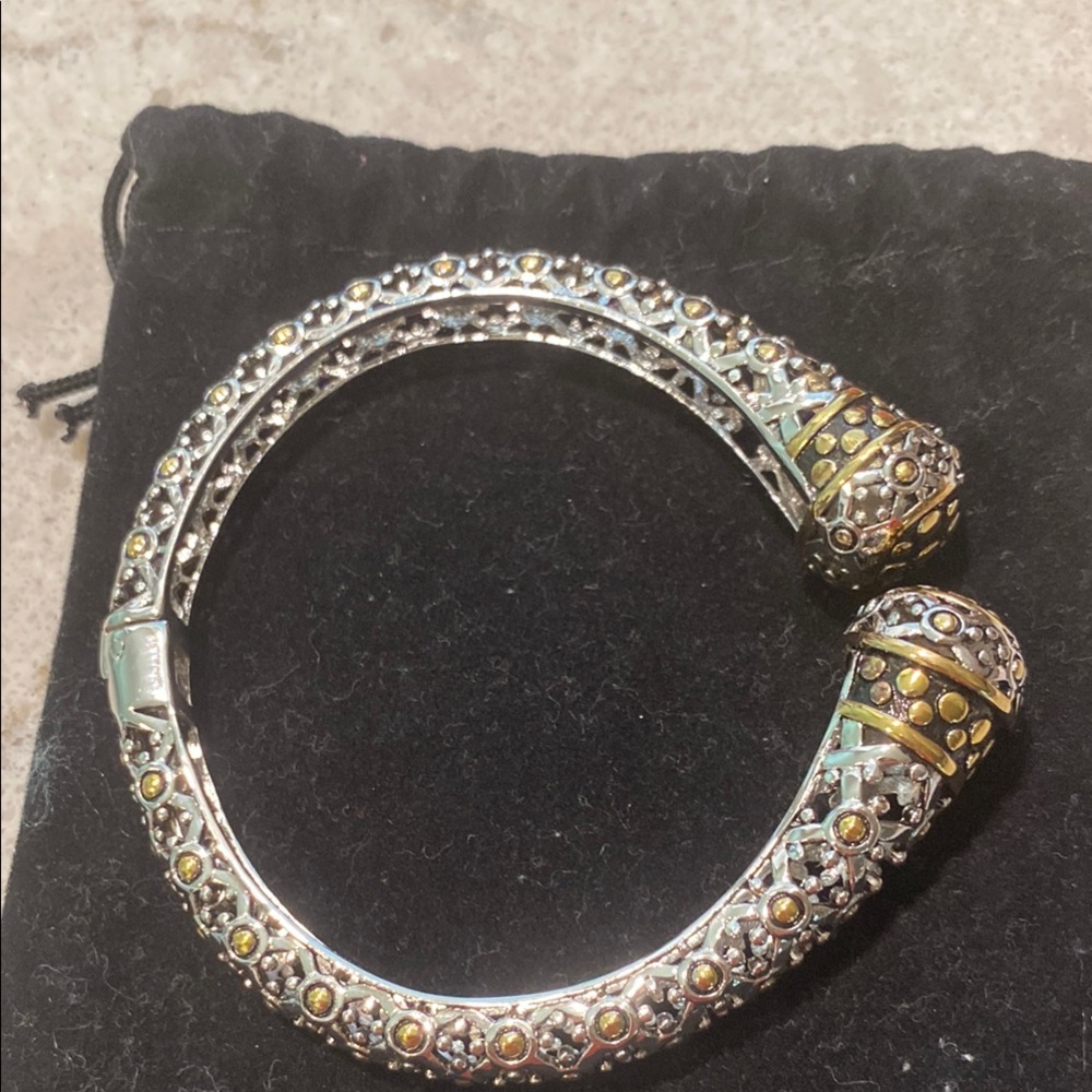 Elegant Silver and Gold Accented Bracelet